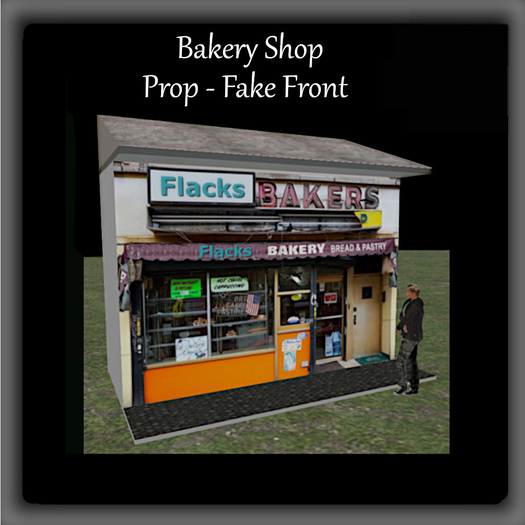 Second Life Marketplace Bakery Shop Prop Fake Front